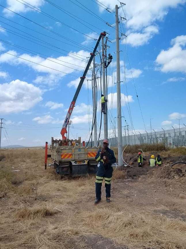 Power Line Construction work by Gigam Tech Limited